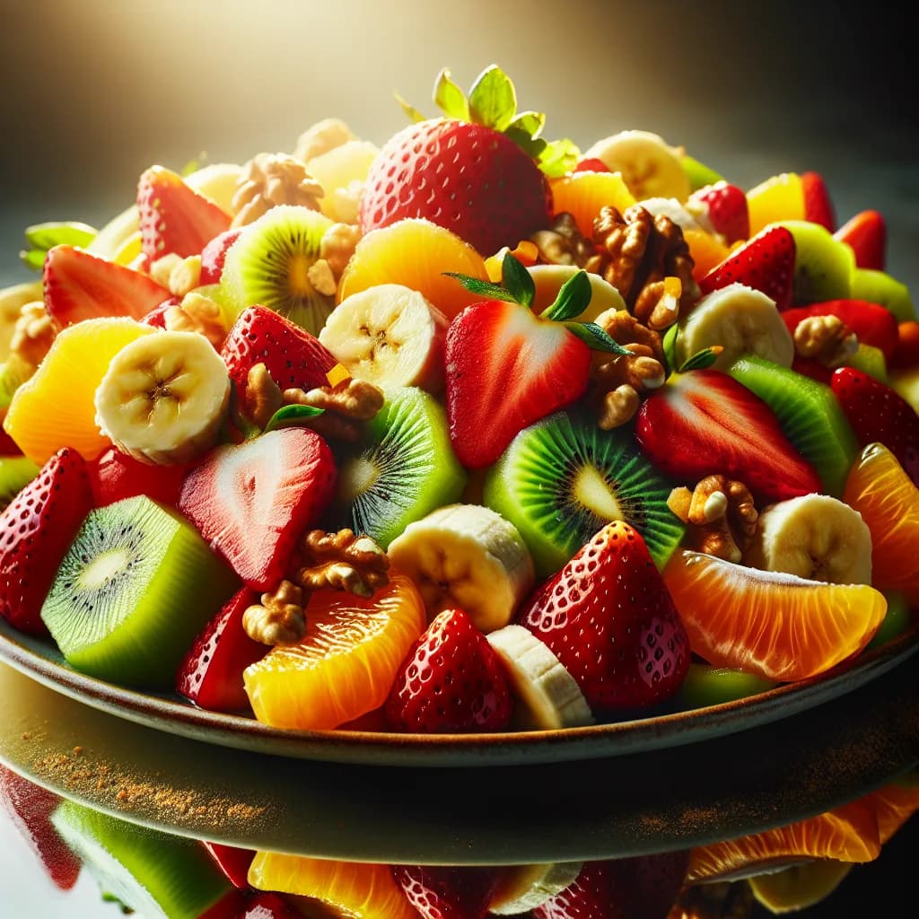 Obstsalat mit Nüssen