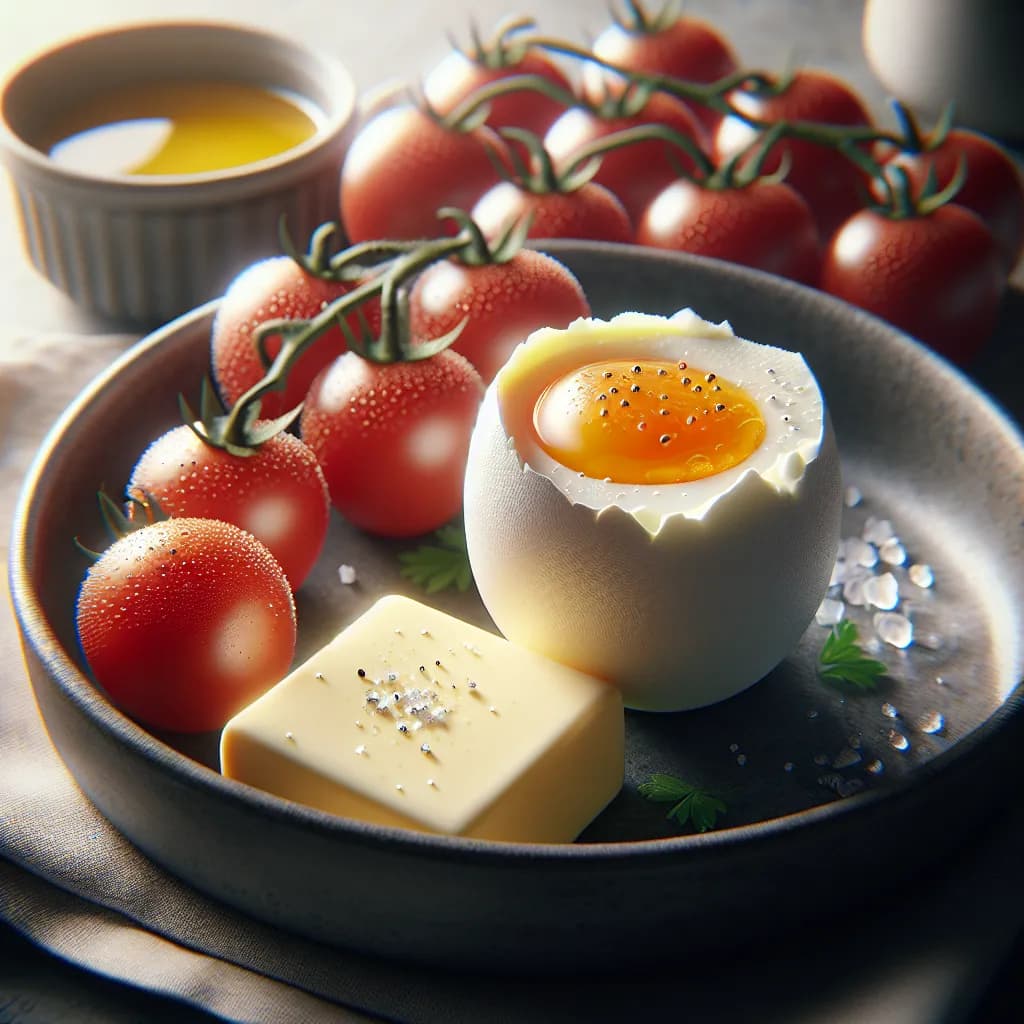 Oeufs à la Coque et Tomates Cerises