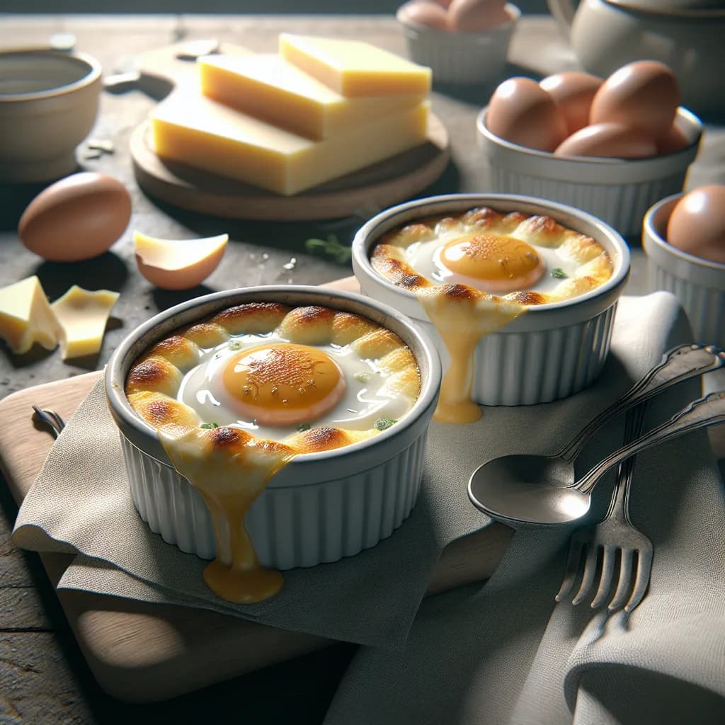 Oeufs en Cocotte au Fromage