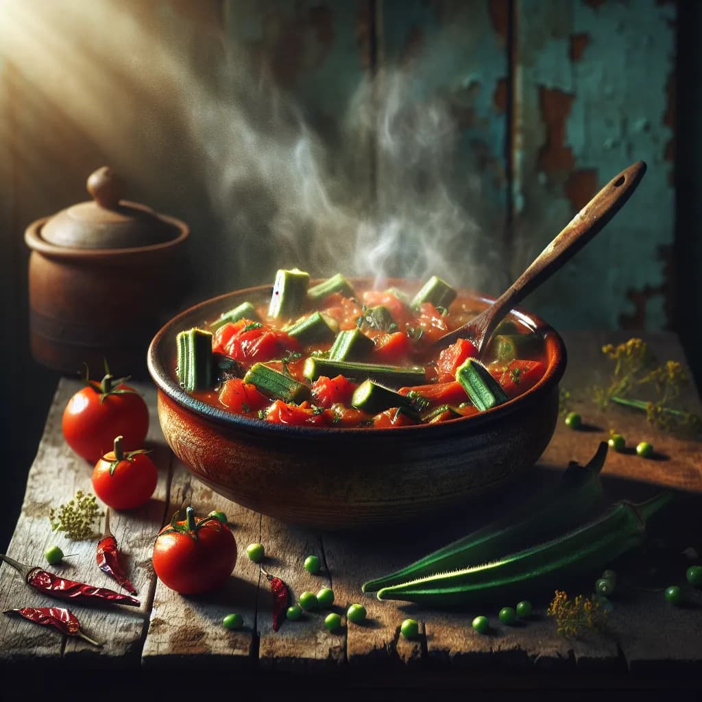 Okra-Tomaten-Eintopf