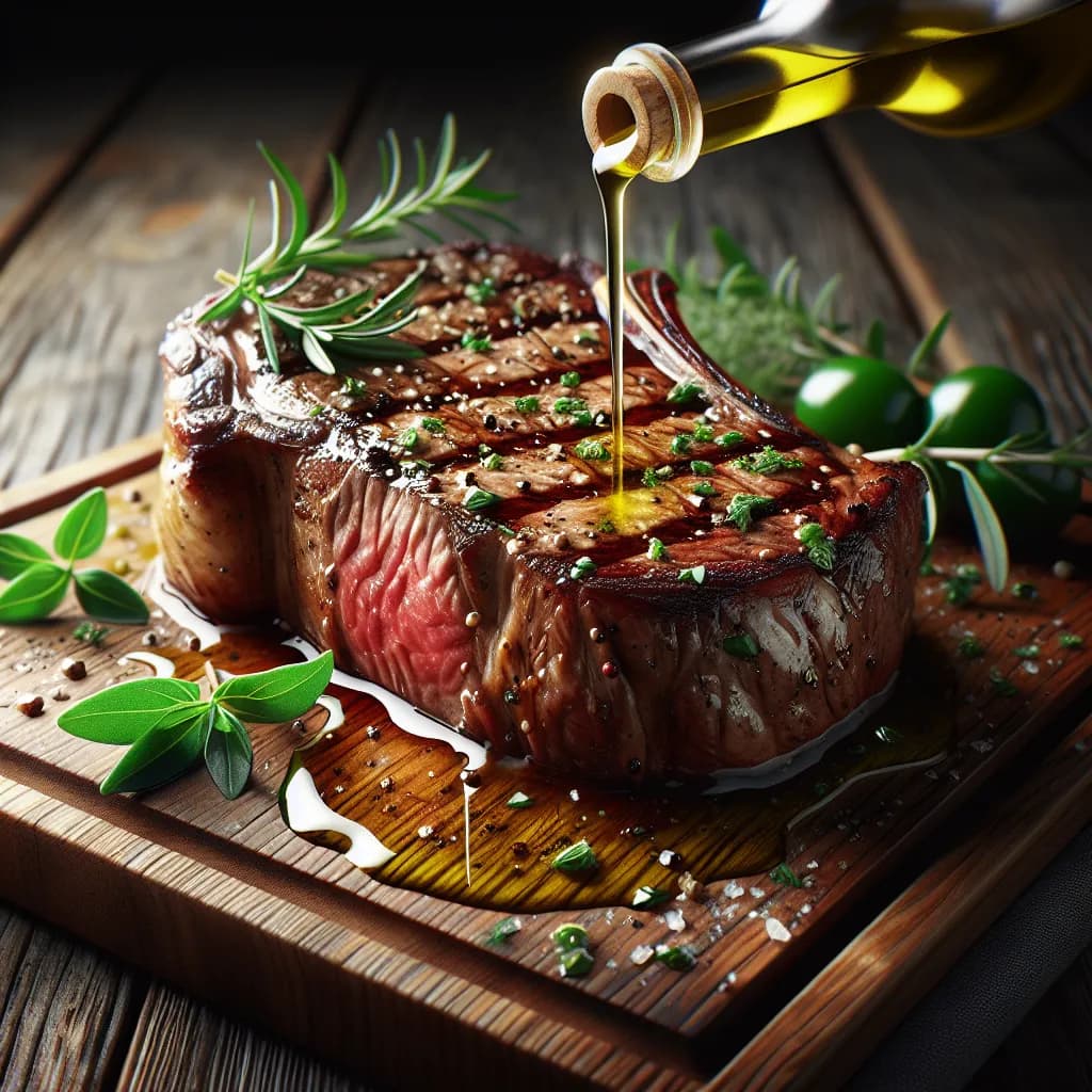 Olive Oil and Herb Grilled Steak