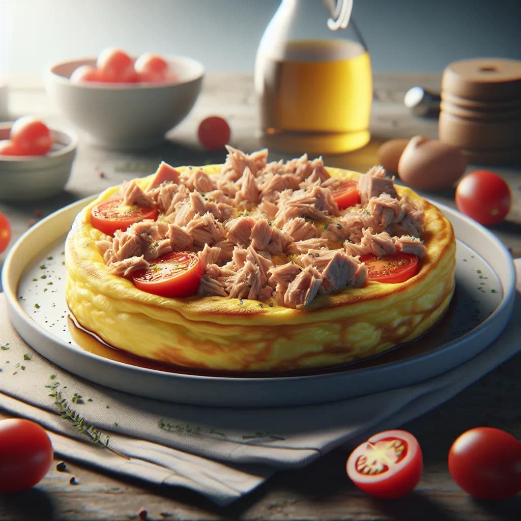 Omelette au Thon et Tomates