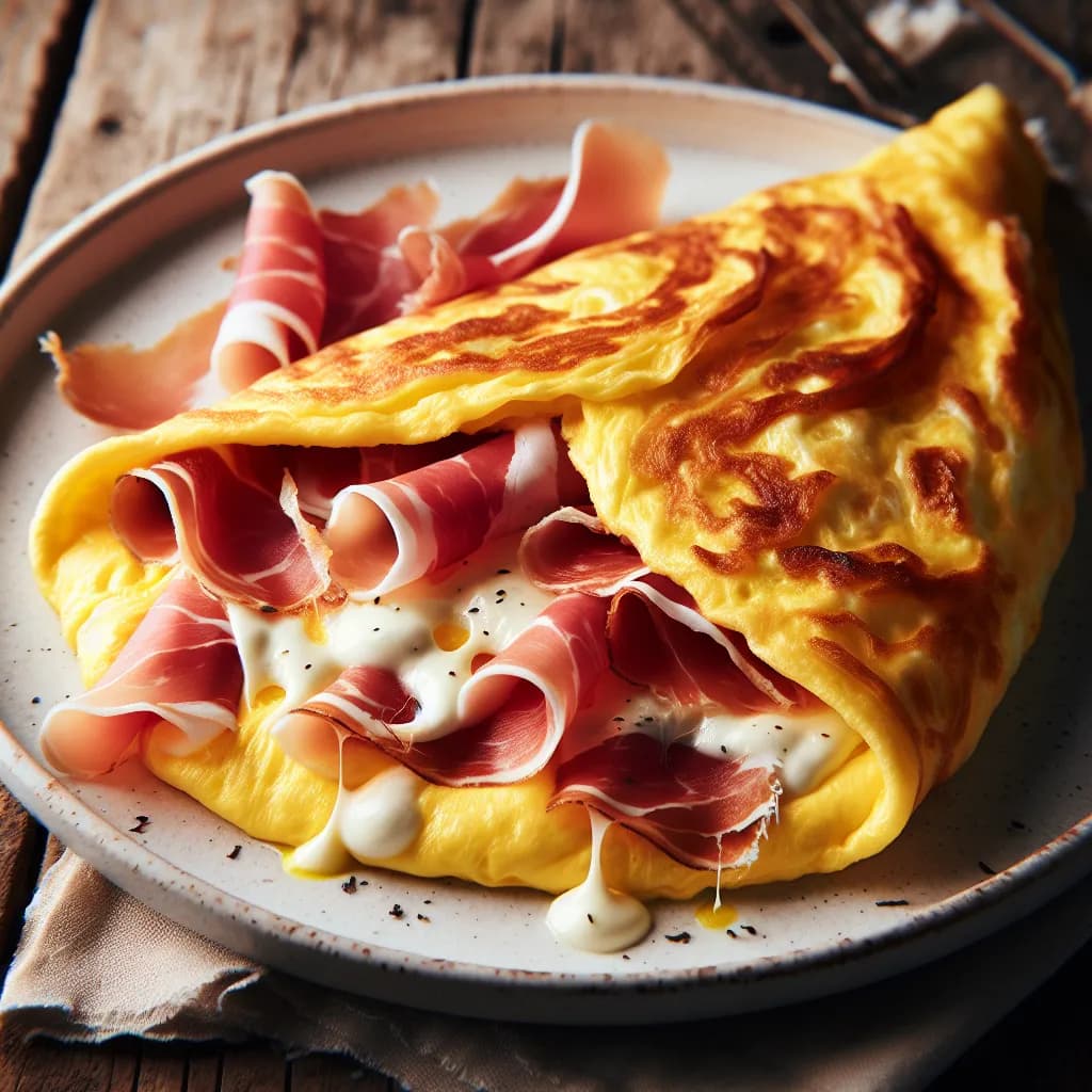 Omelette con Prosciutto e Formaggio