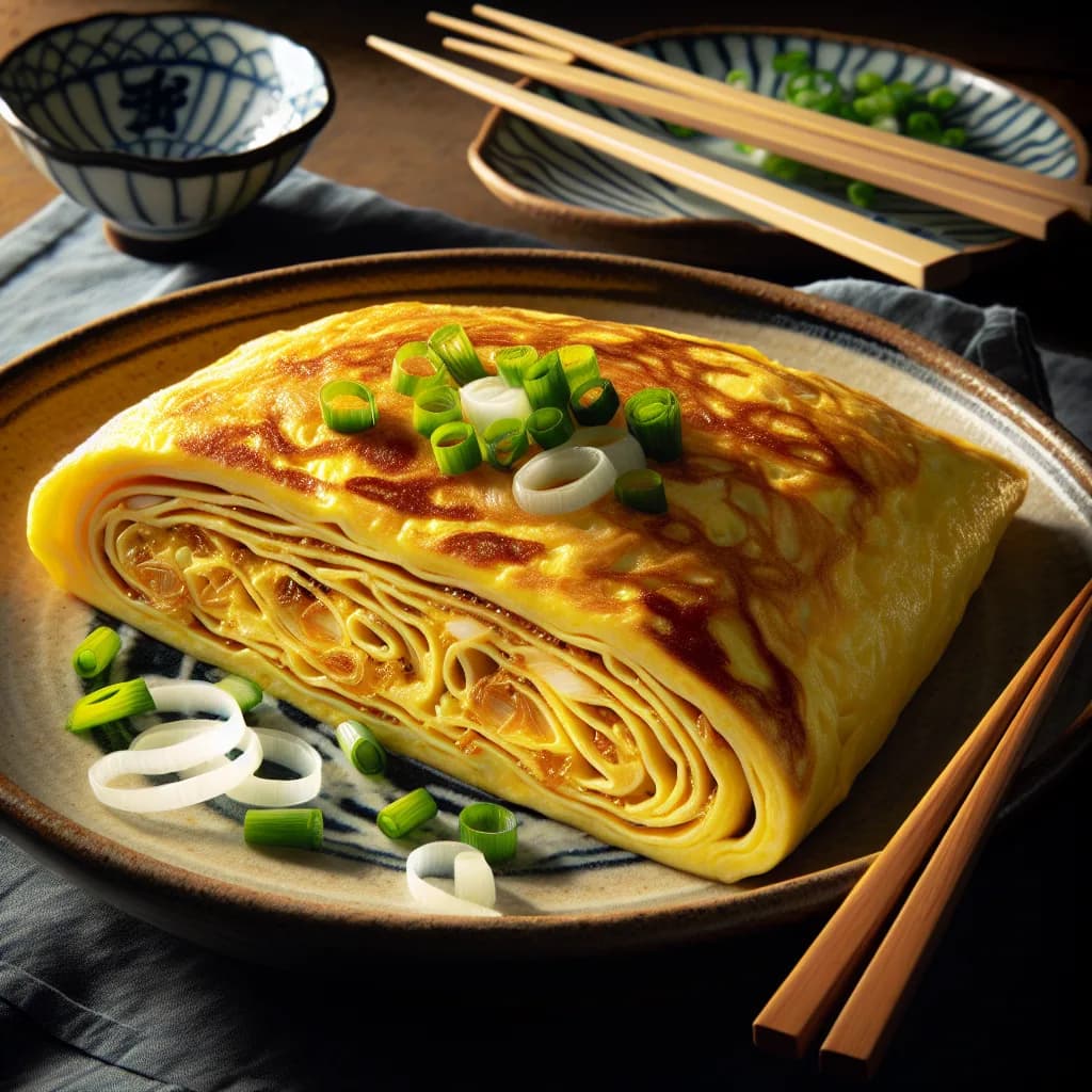 Omelette giapponese con cipolla