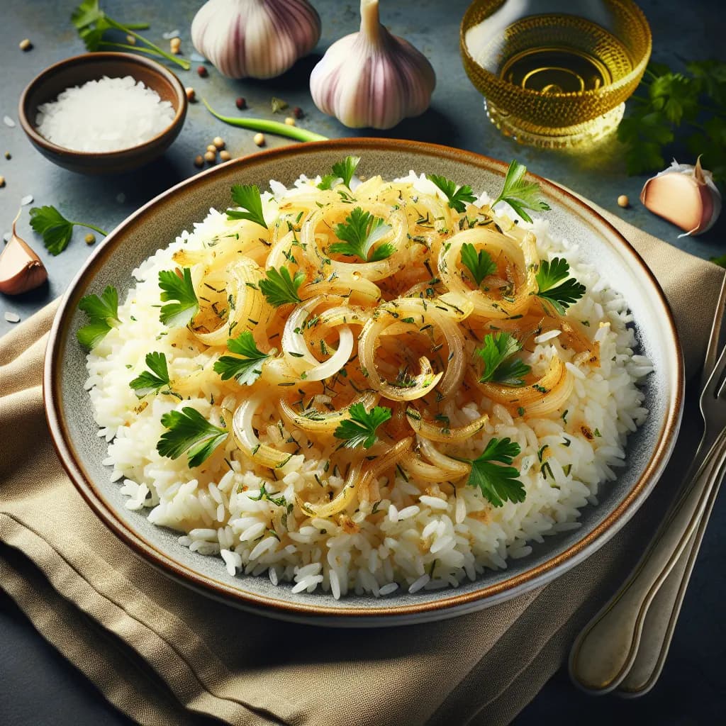 Onion and Garlic Rice