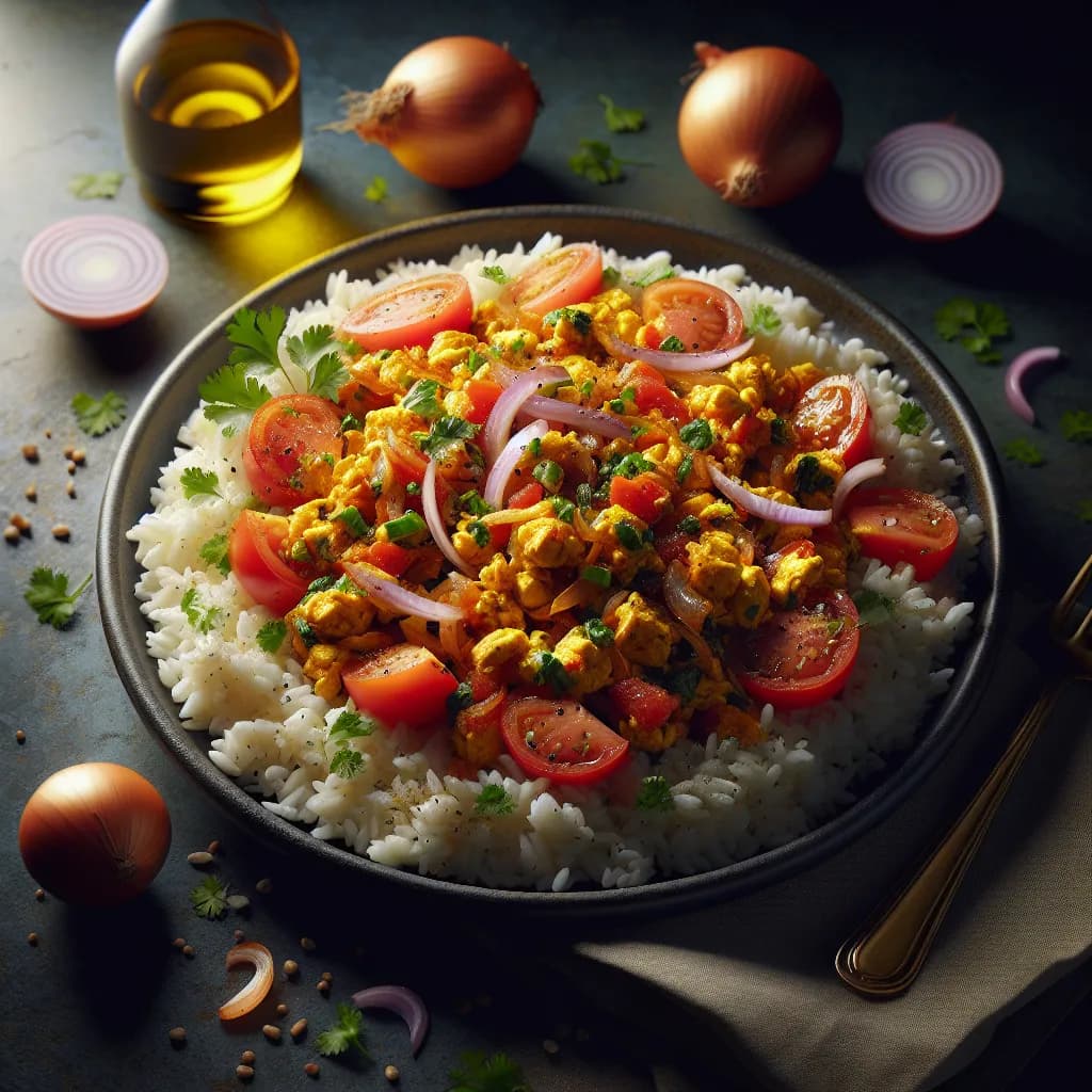 Onion and Tomato Egg Bhurji