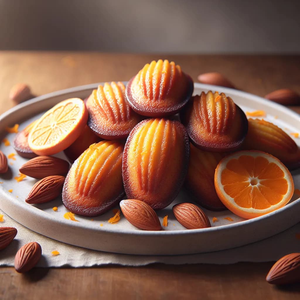 Orange Almond Madeleines