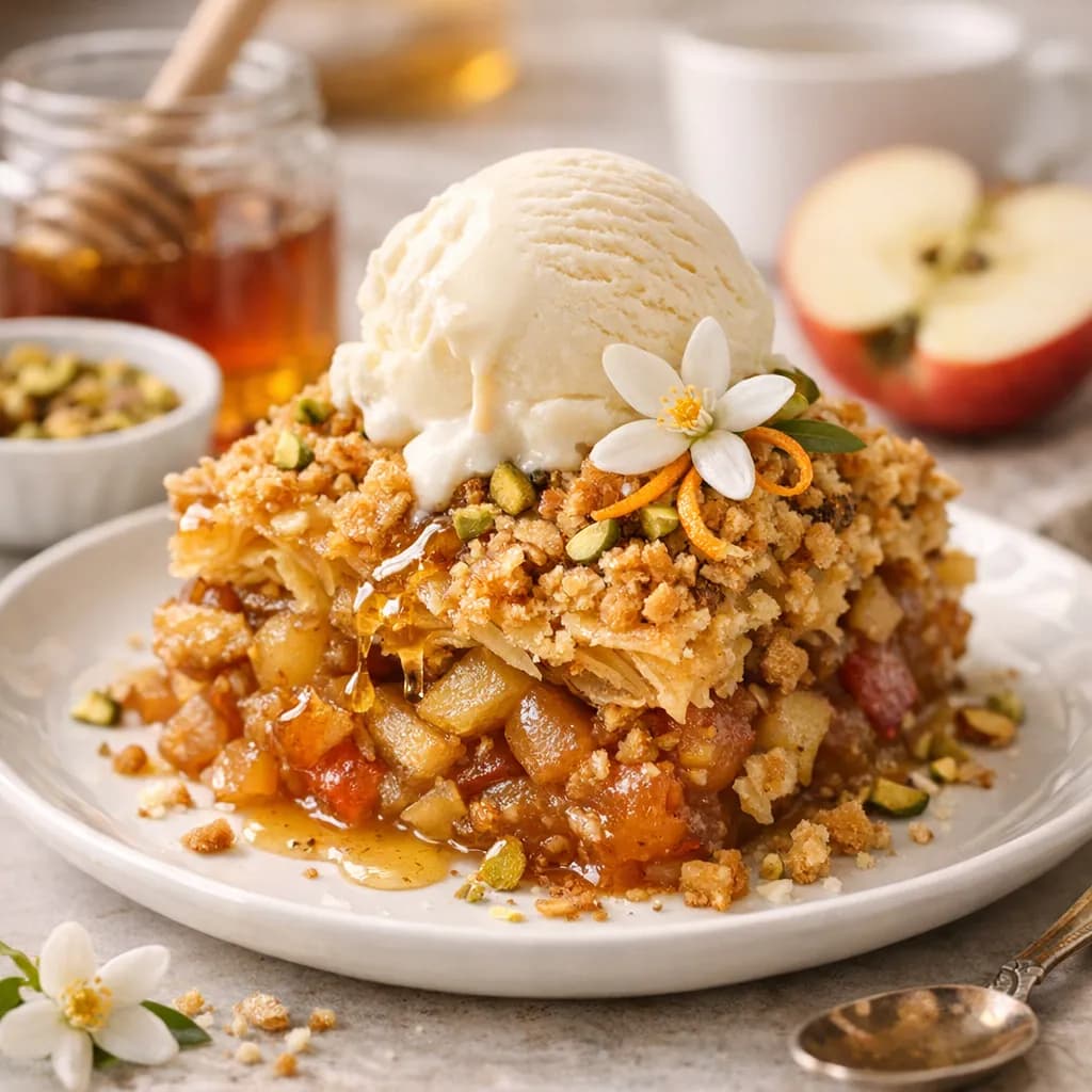 Orange Blossom Apple Baklava Crumble