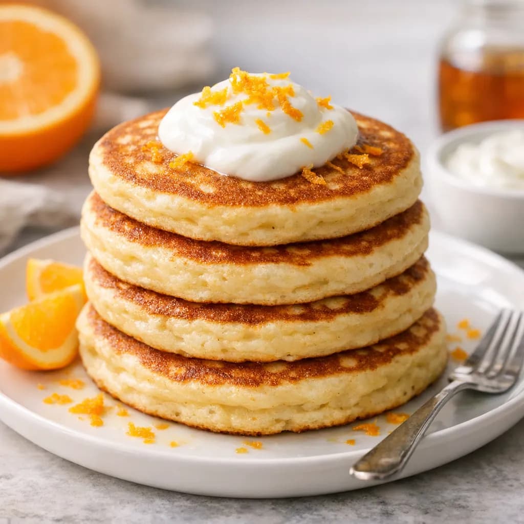 Orange Yogurt Pancakes