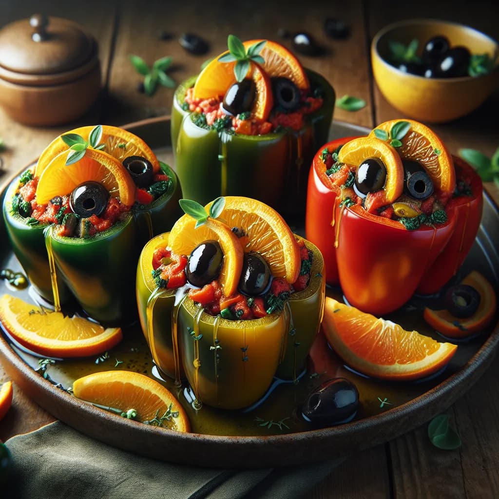 Orange and Olive Branch Stuffed Peppers