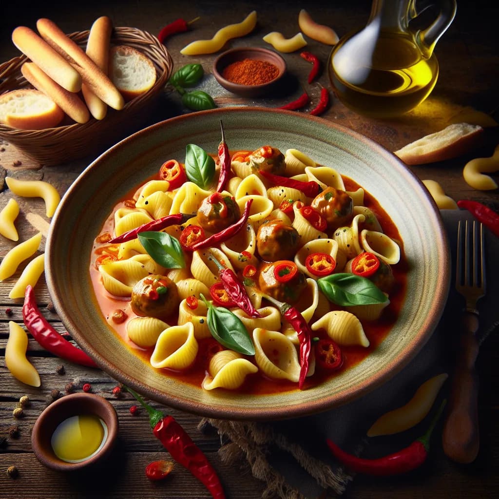 Orecchiette con Bombette e Peperoncino