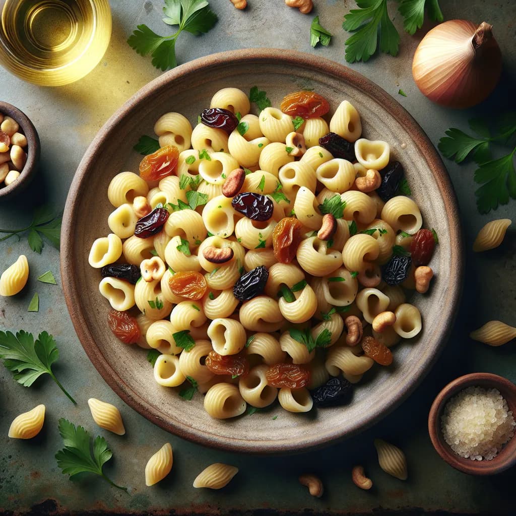 Orecchiette con Pinoli e Uvetta
