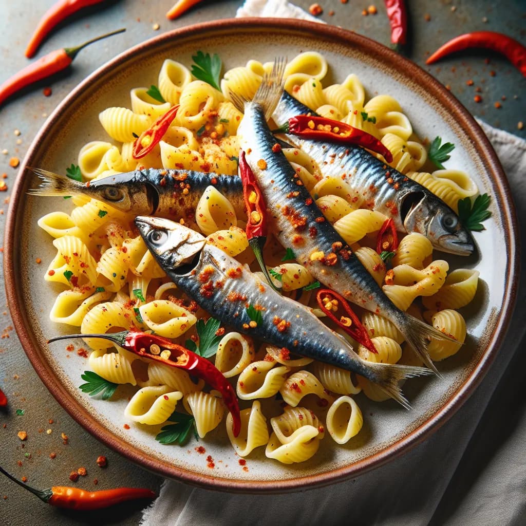 Orecchiette con Sarde e Peperoncino