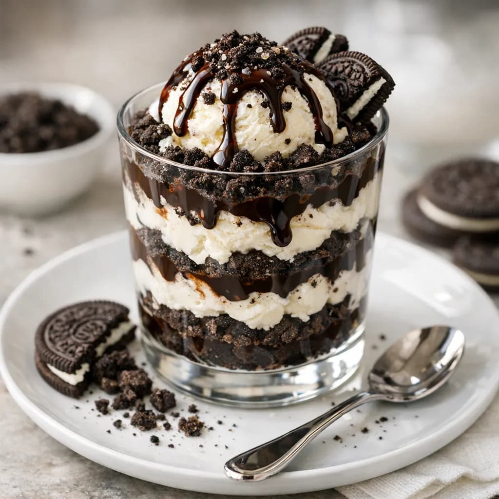 Oreo Chocolate Ice Cream Parfait