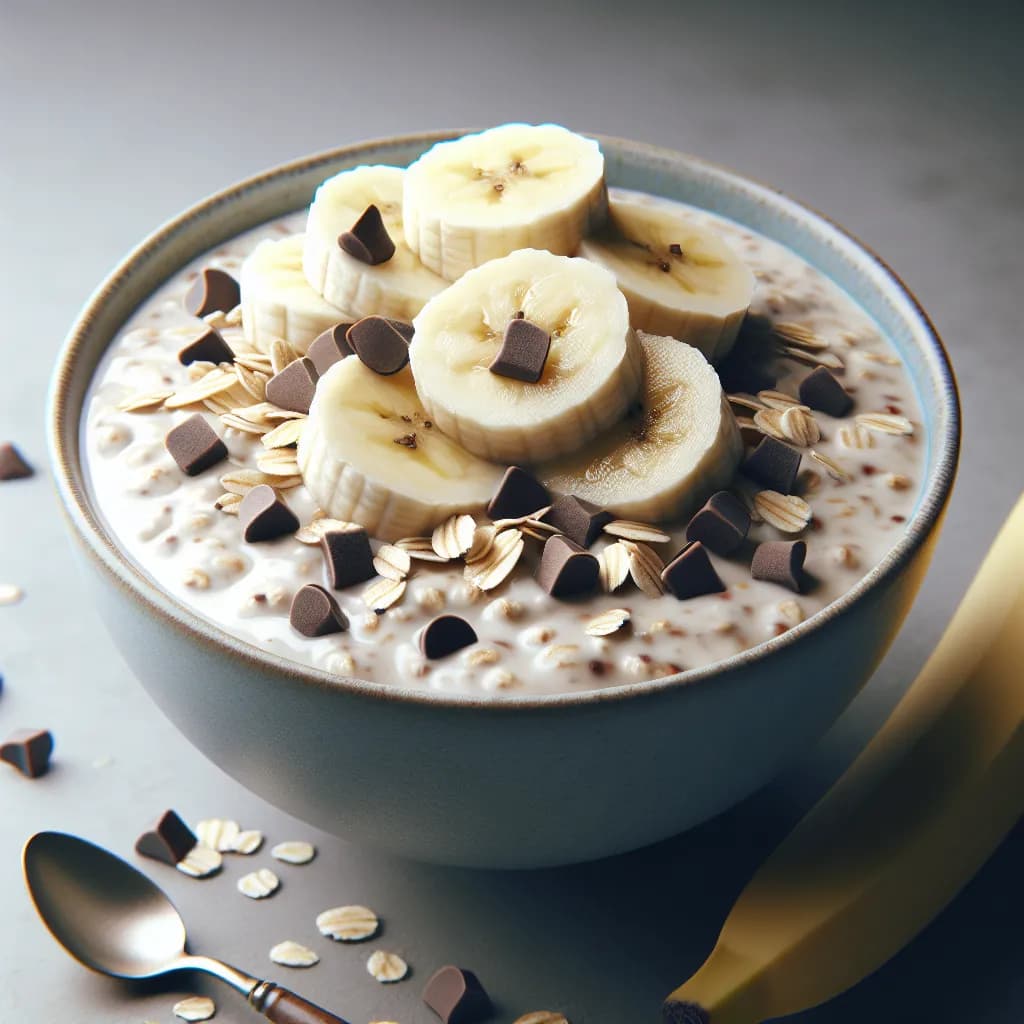 Overnight Oats con Banane e Cioccolato