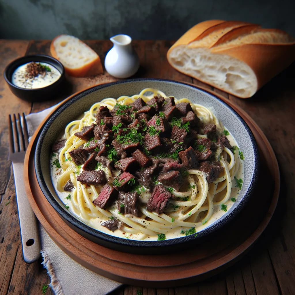 Pâtes à la Carbonara Halal