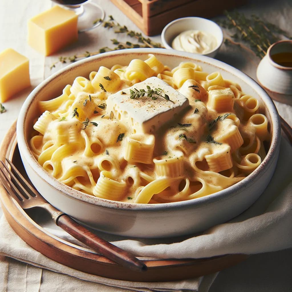 Pâtes à la Fourme d'Ambert et Sauce Crème