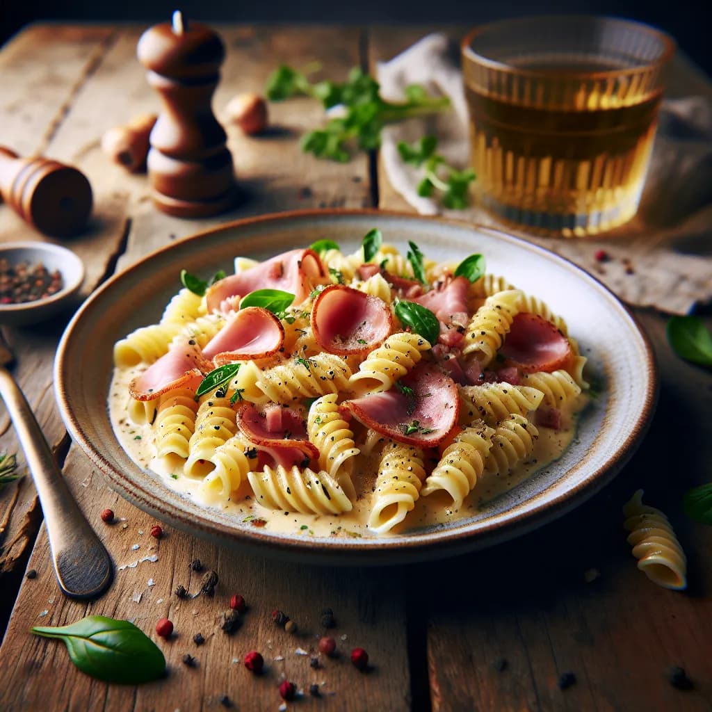 Pâtes au Jambon et Crème Fraîche