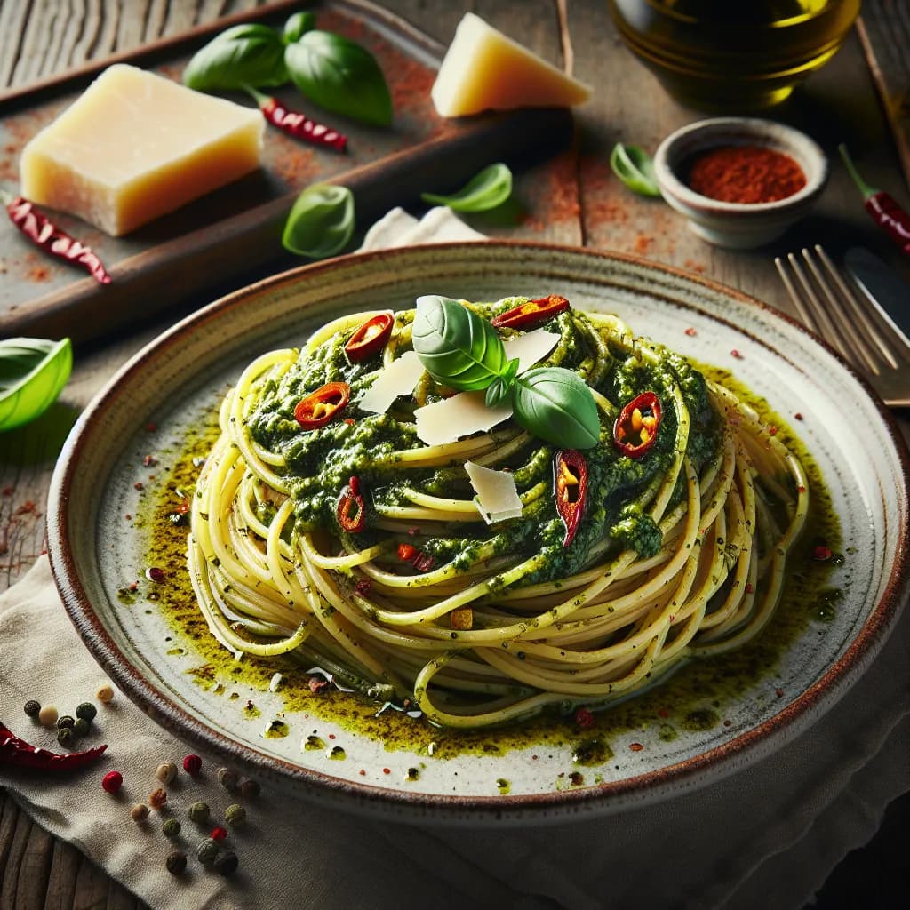 Pâtes au Pesto Épicé