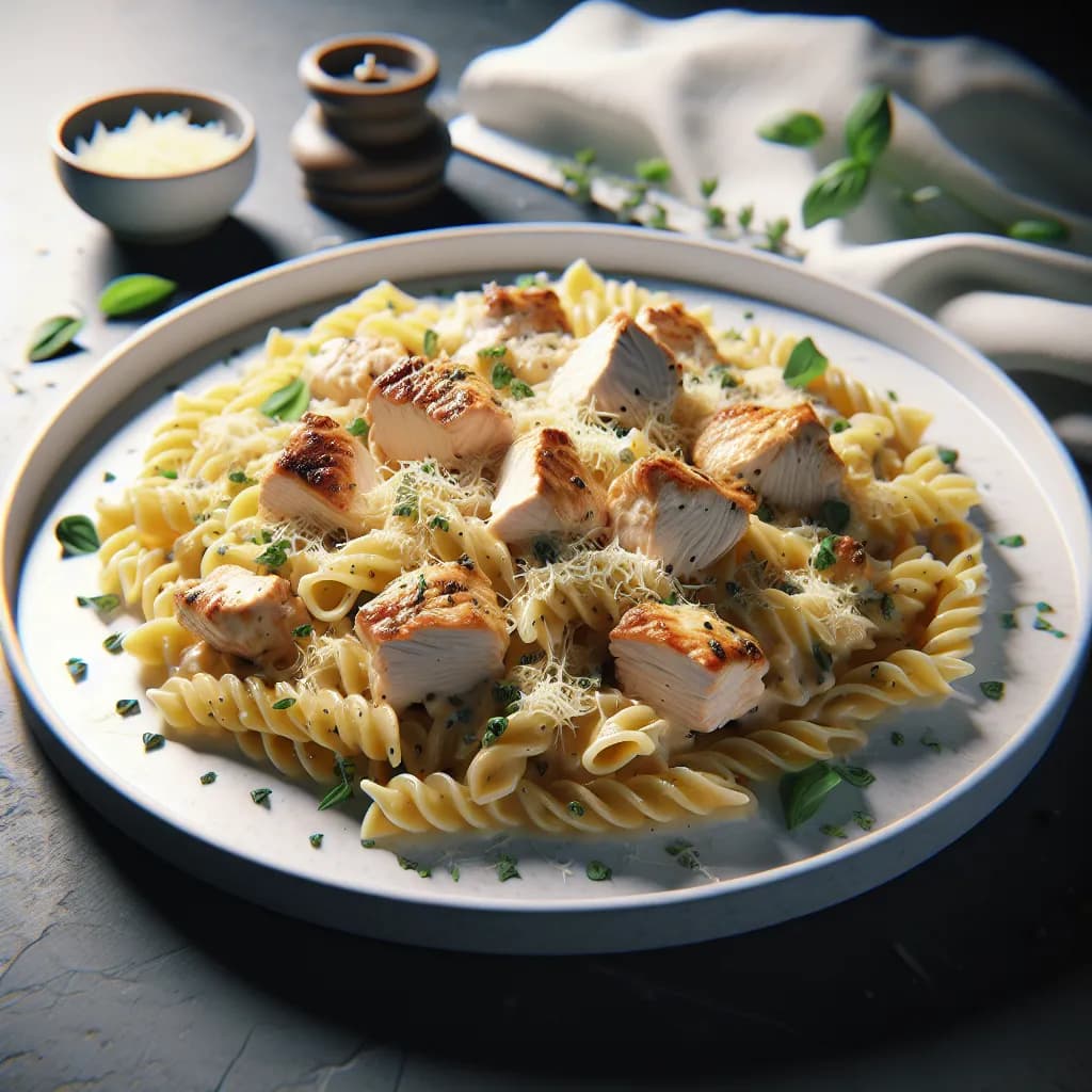 Pâtes au Poulet et Fromage