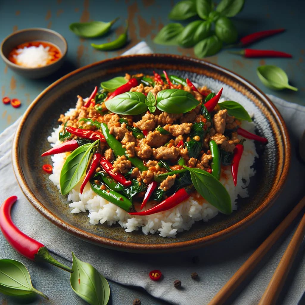 Pad Kra Pow with Pork
