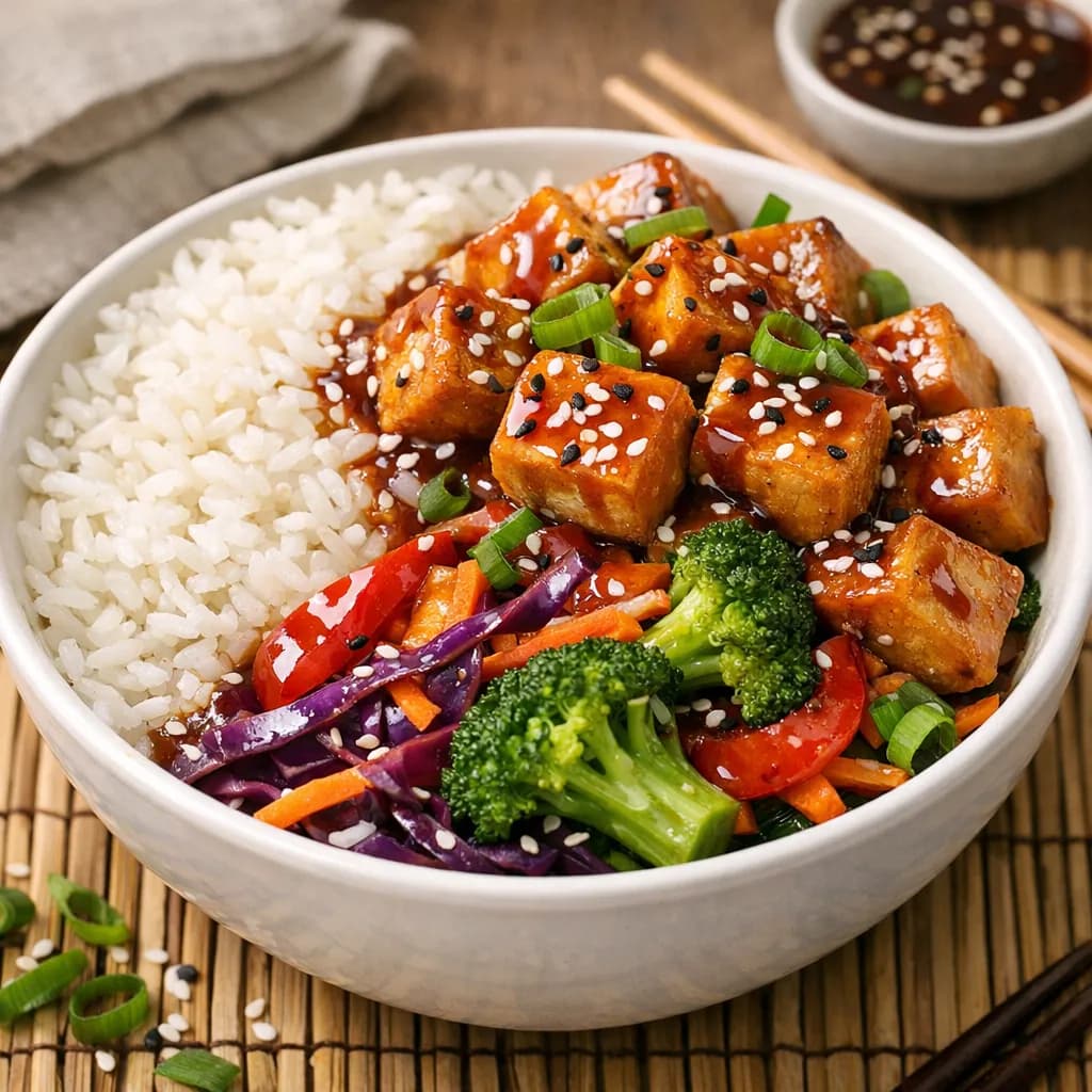 Pagoda Polynesian BBQ Tofu & Veggie Bowl