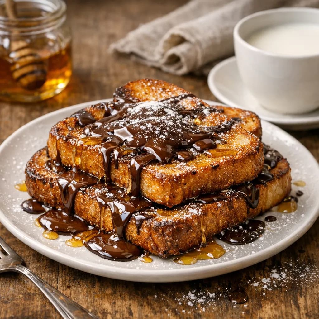 Pain Perdu au Miel et Chocolat