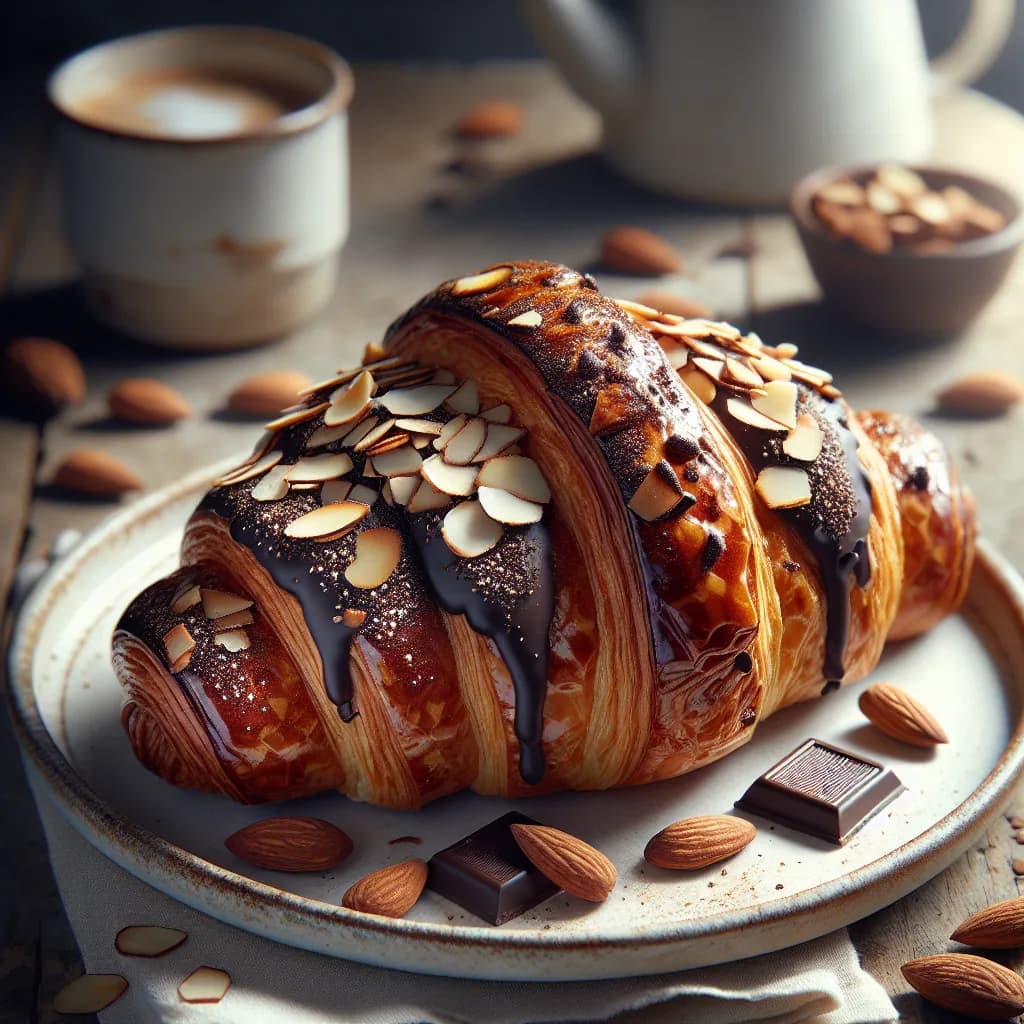 Pain au Chocolat et Amandes