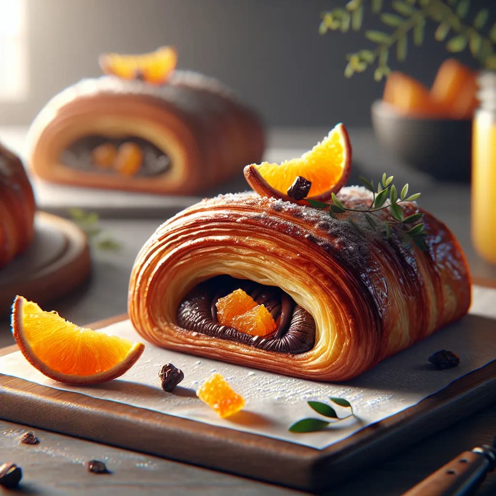 Pain au Chocolat et Orange