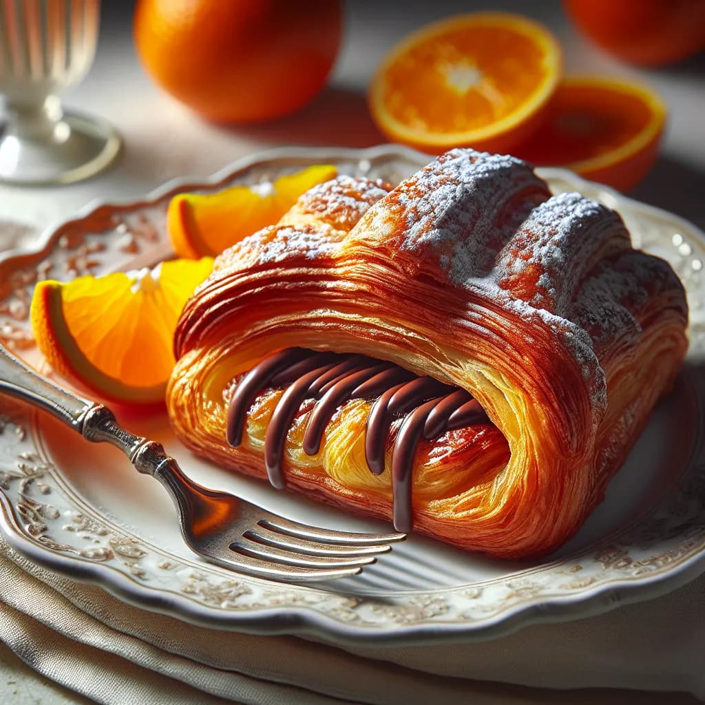 Pain au Chocolat et Orange