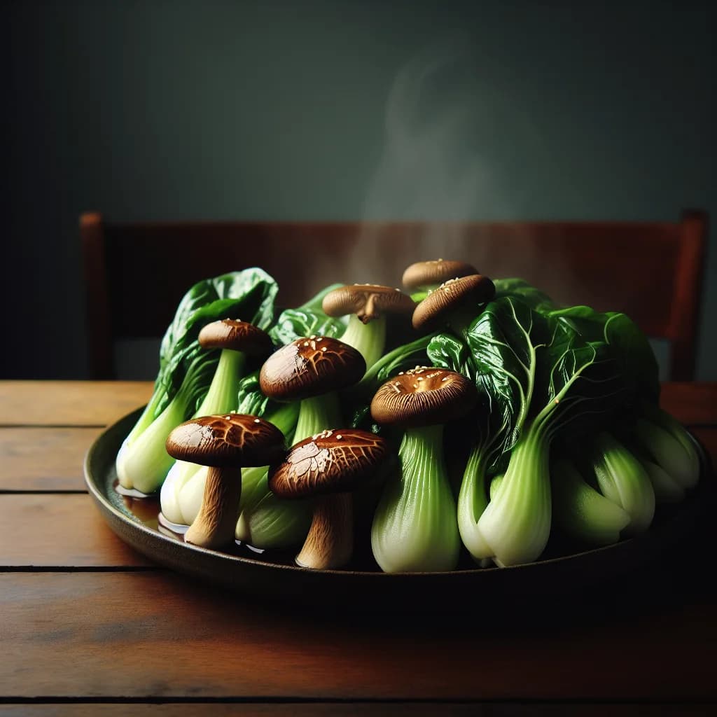 Pak Choi mit Shiitake-Pilzen