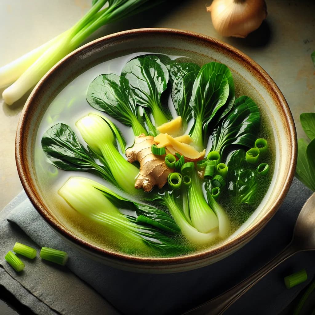 Pak Choi-Suppe mit Ingwer