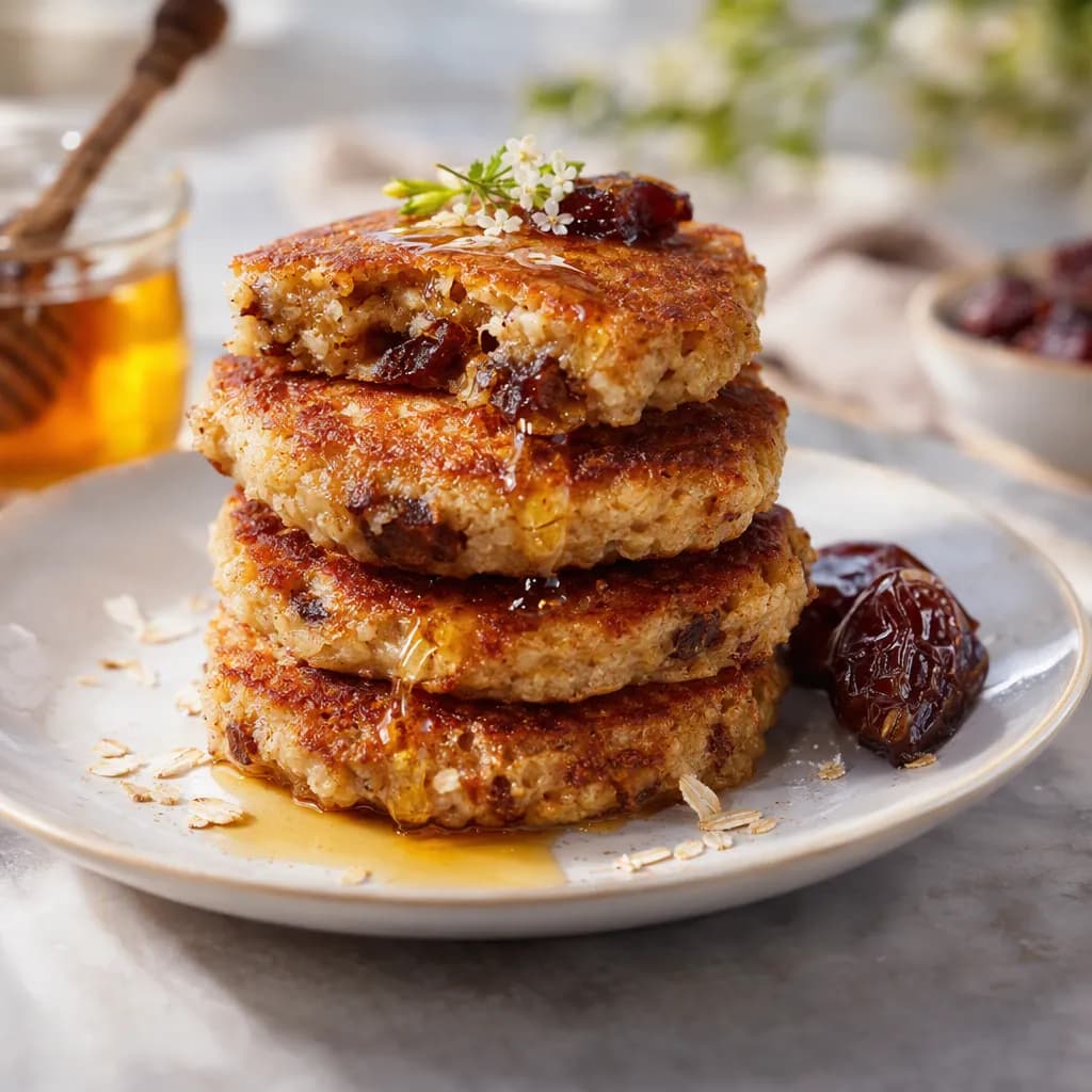 Pan-Fried Honey Oat Bread Cakes