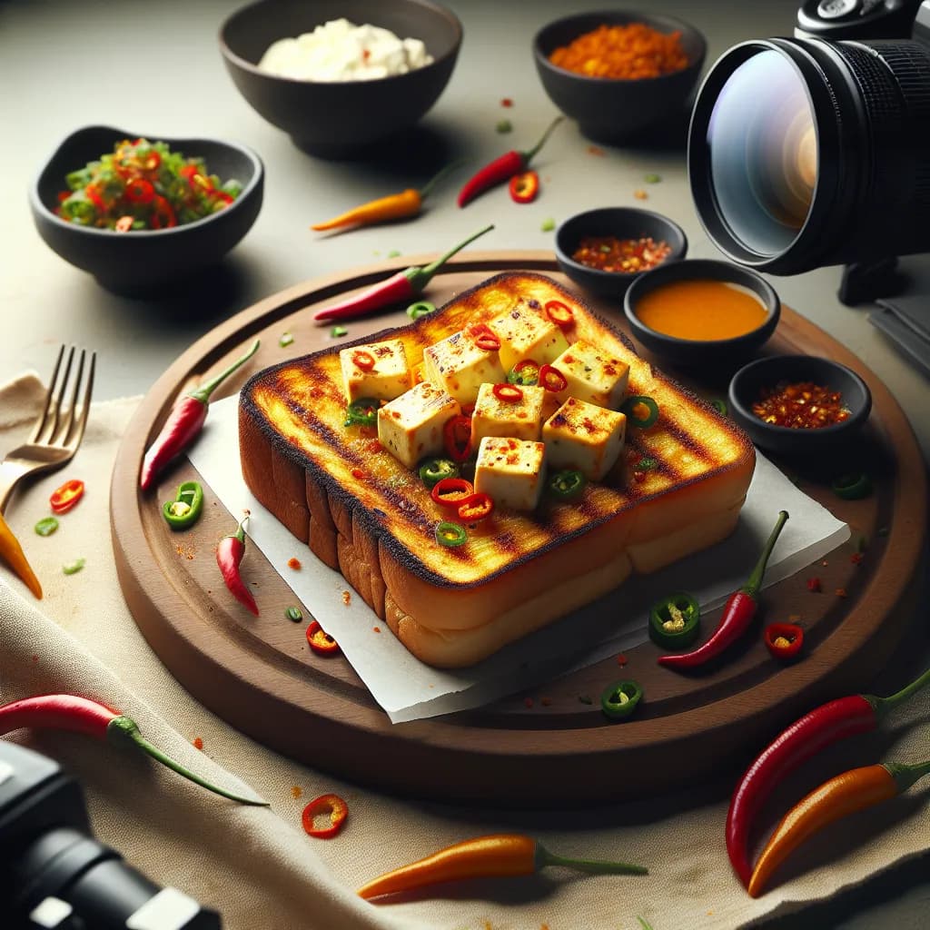 Paneer Cheese Chili Toast