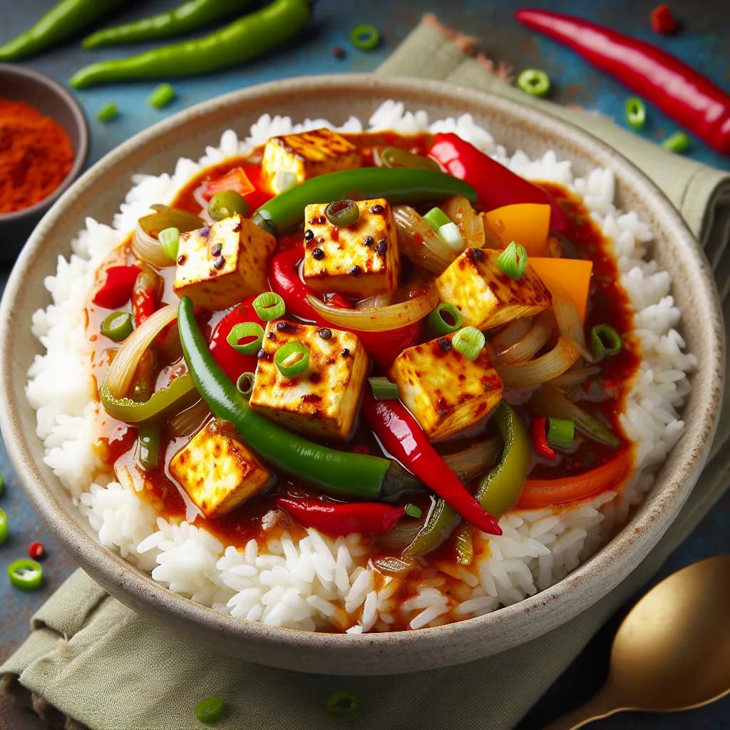 Paneer Chilli Rice Bowl