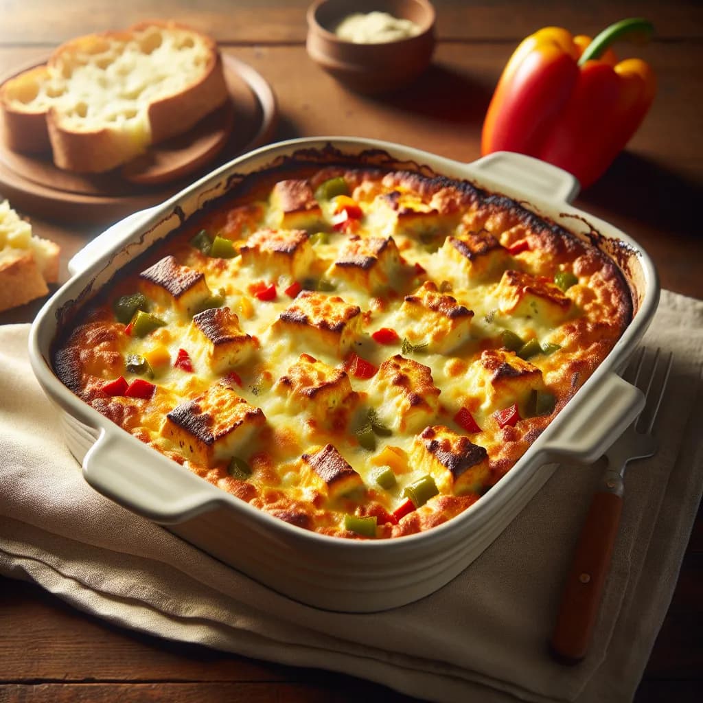 Paneer Pepper Cheese Bake