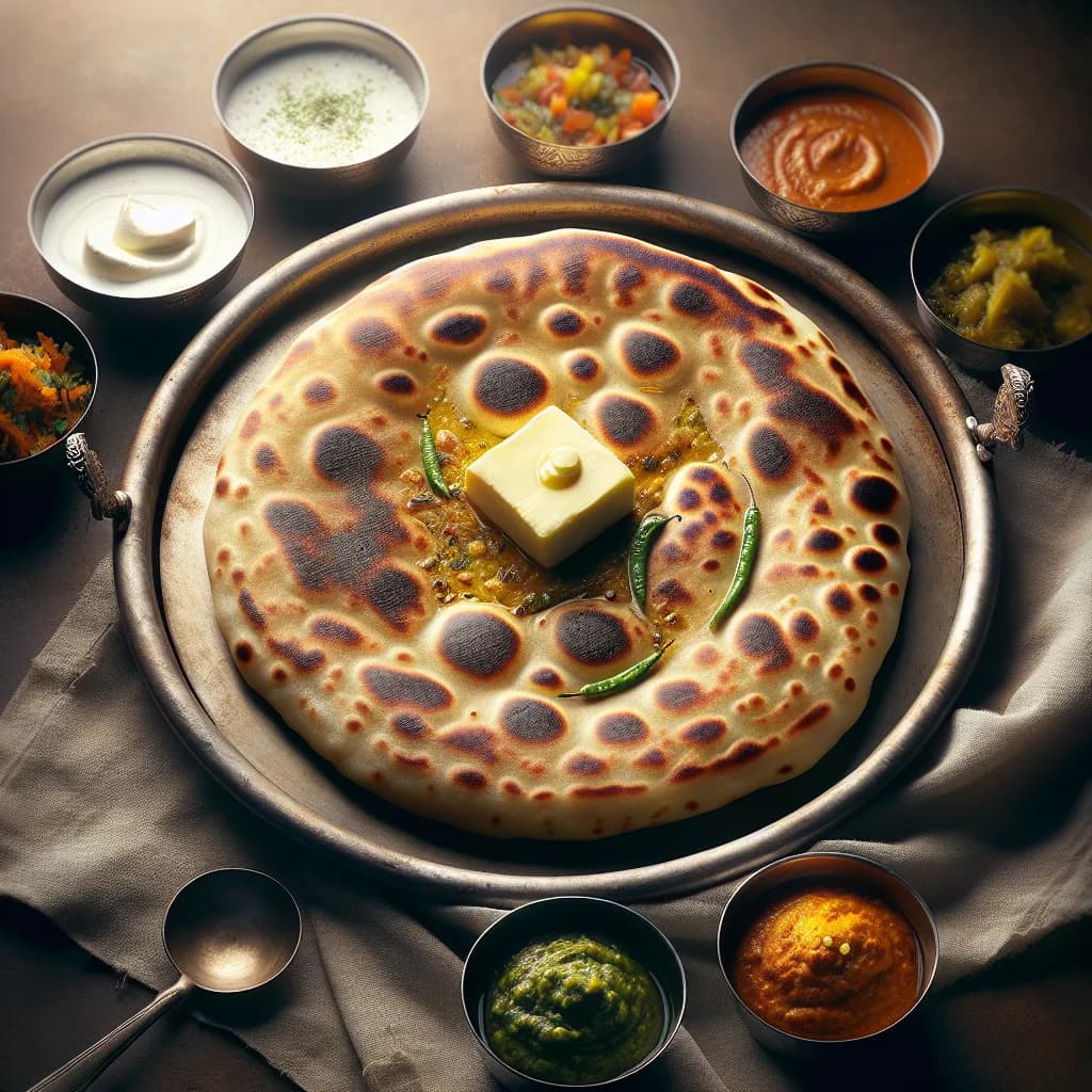 Paneer Stuffed Aloo Parantha