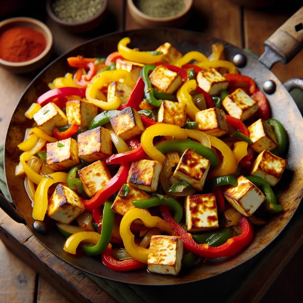 Paneer and Bell Pepper Stir Fry
