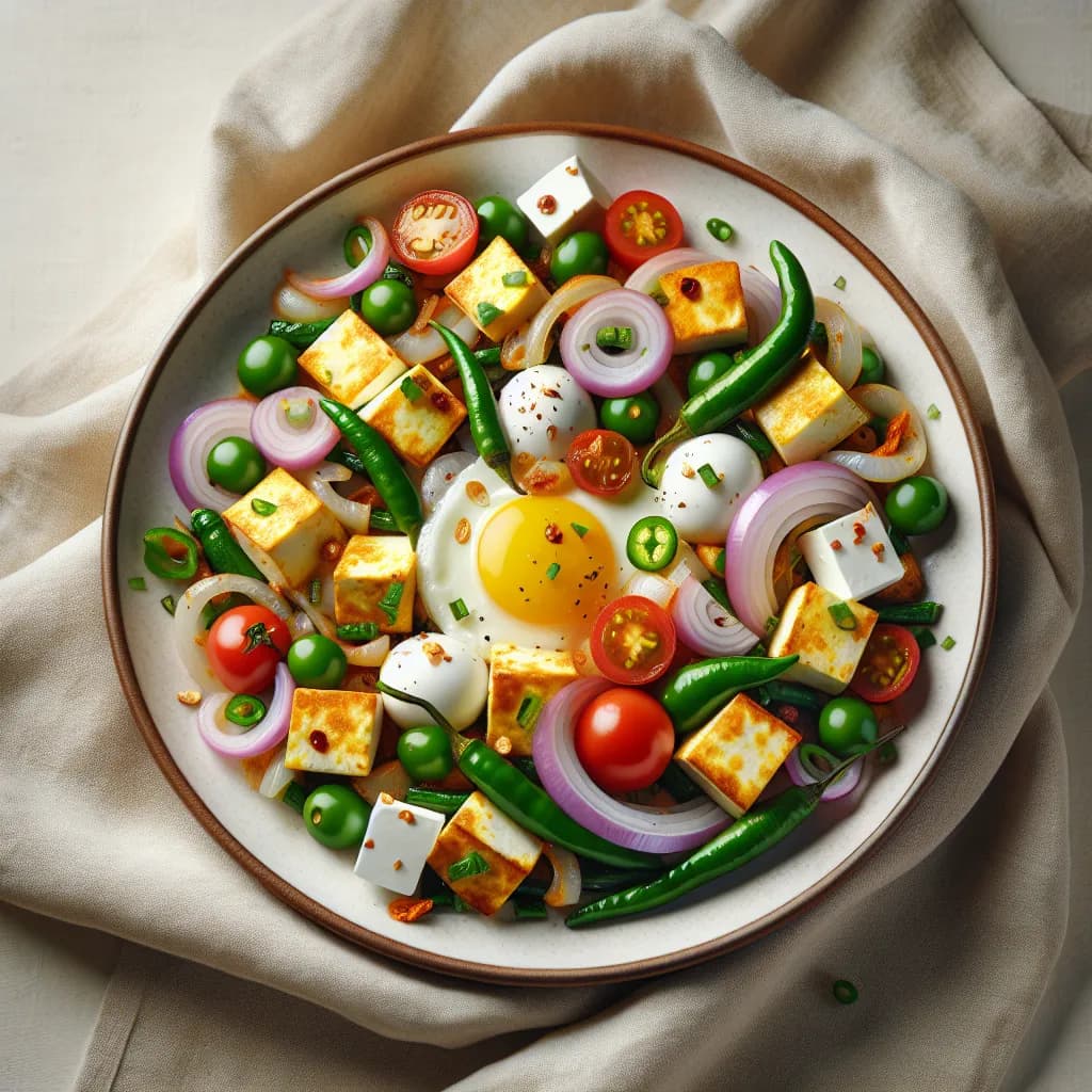 Paneer and Egg Stir Fry