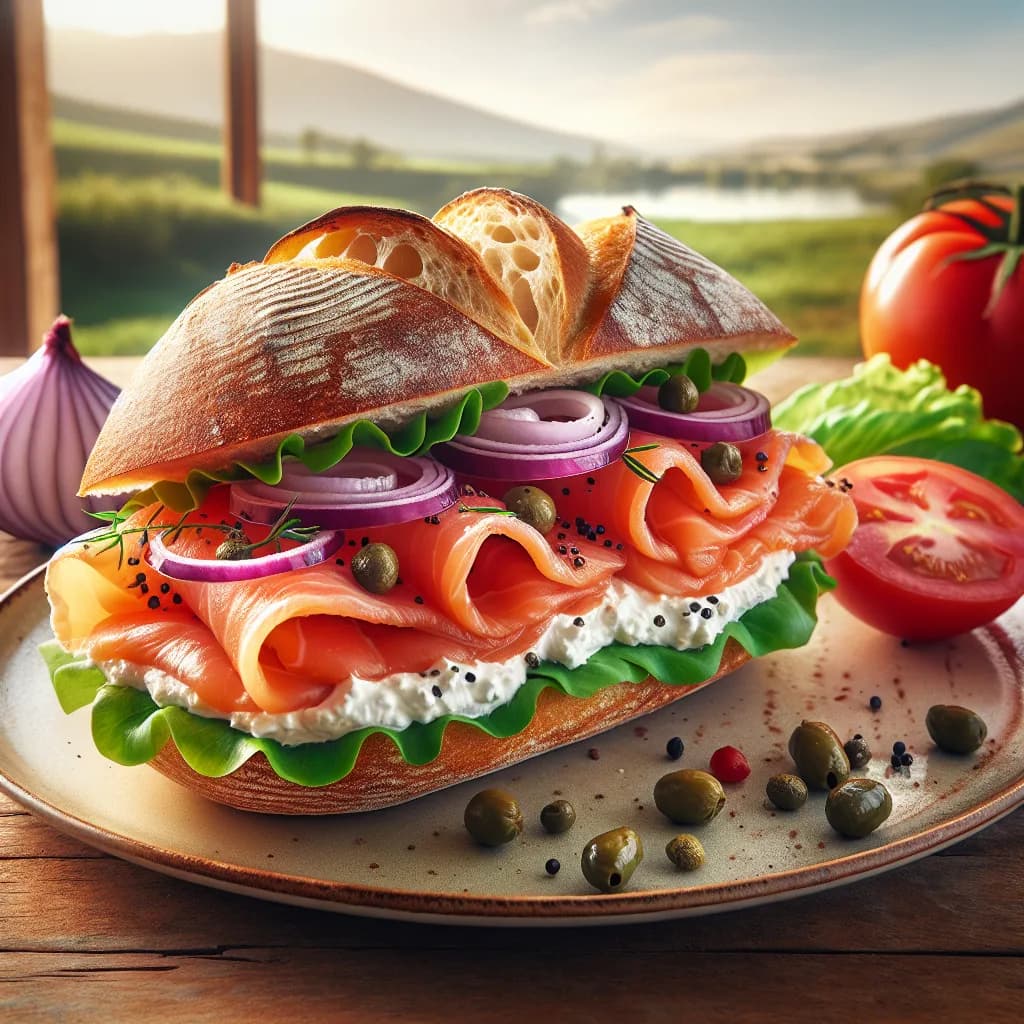 Panino al Salmone Affumicato