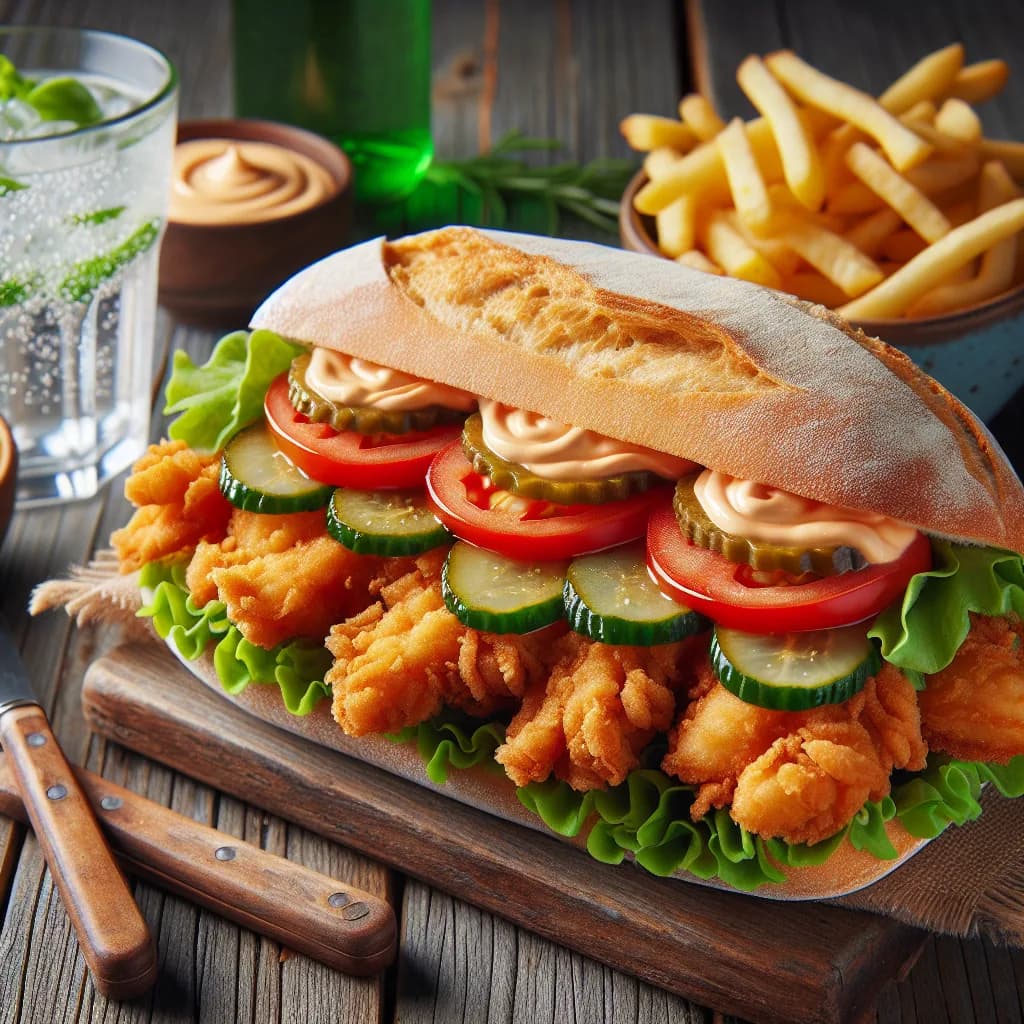 Panino con Pollo Fritto