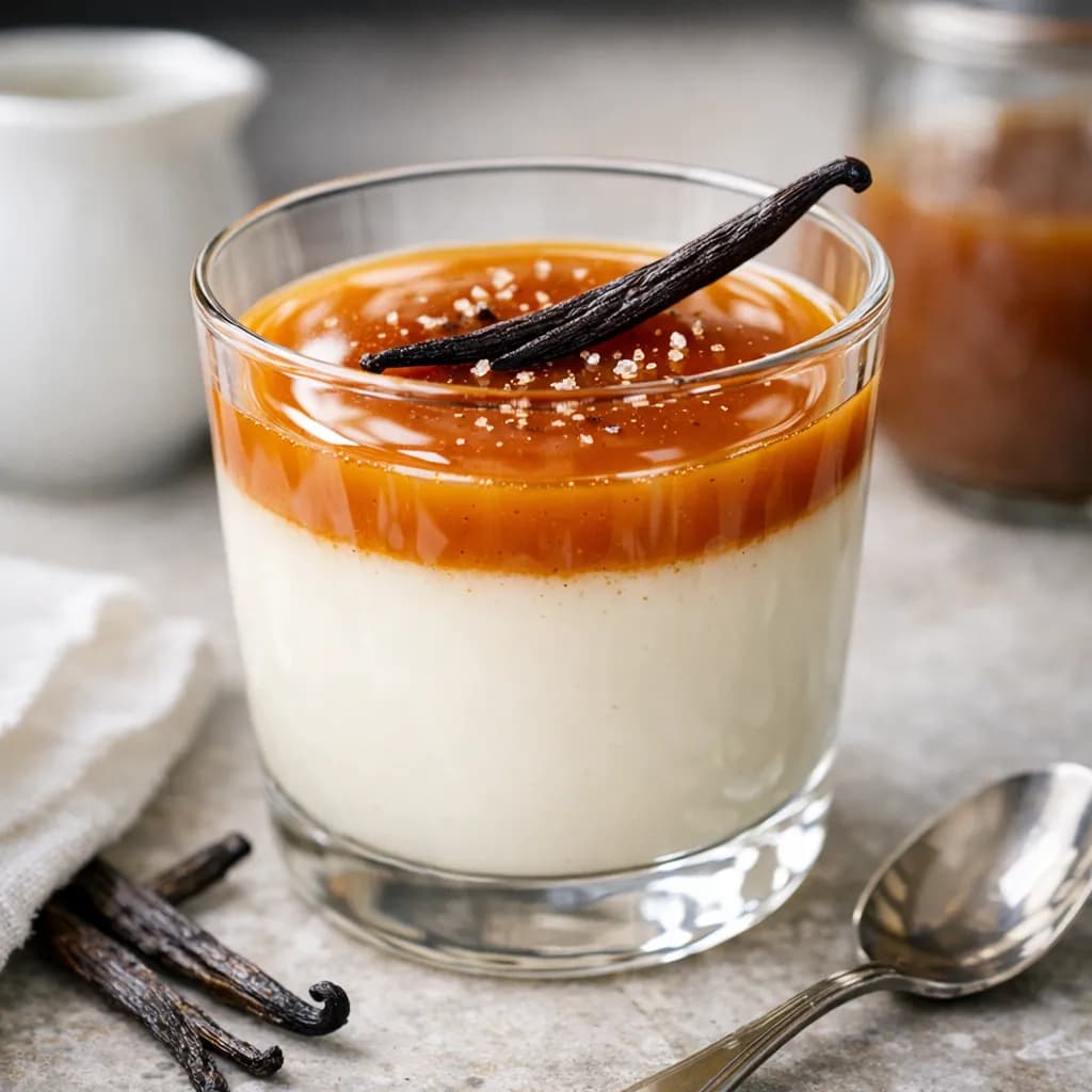 Panna cotta caramel à la crème double