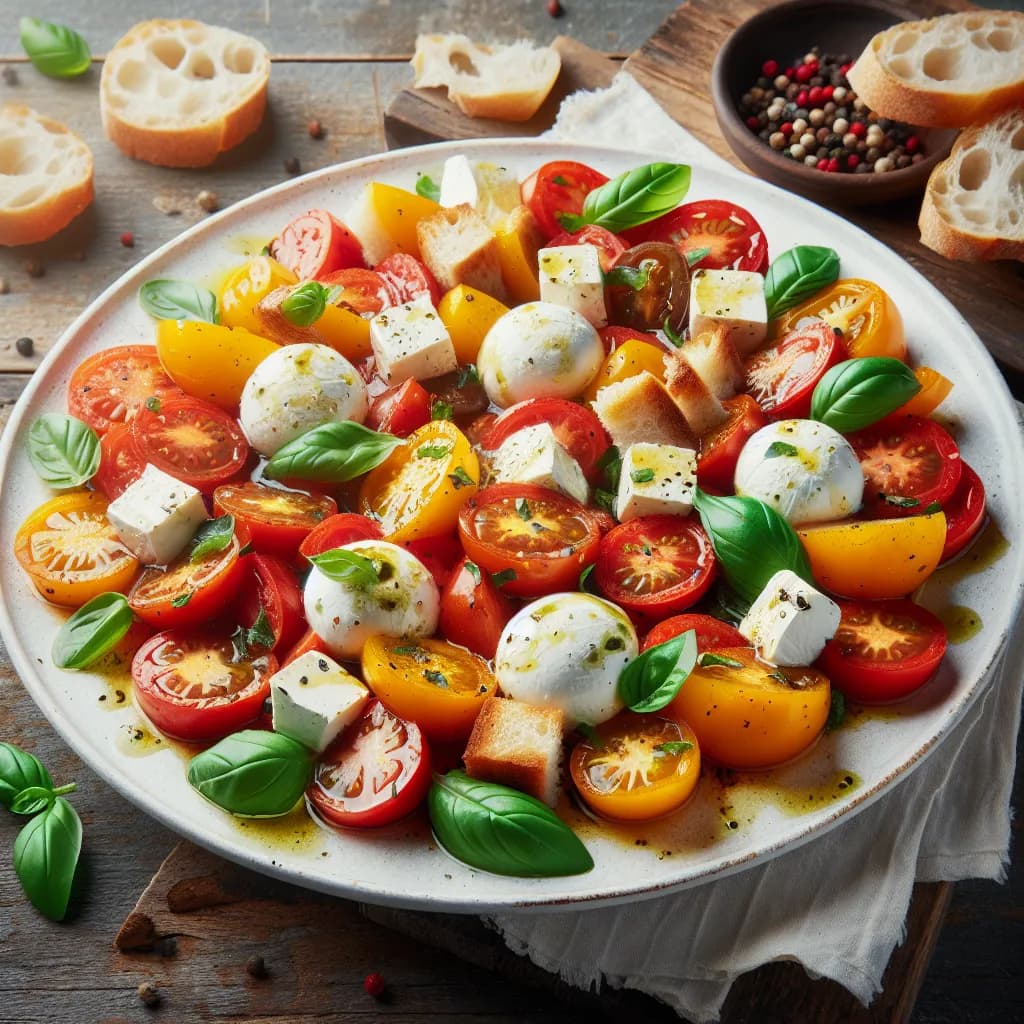 Panzanella with Mozzarella