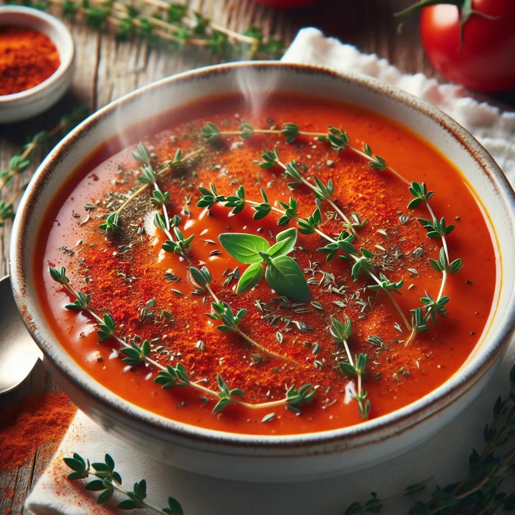 Paprika and Thyme Tomato Soup