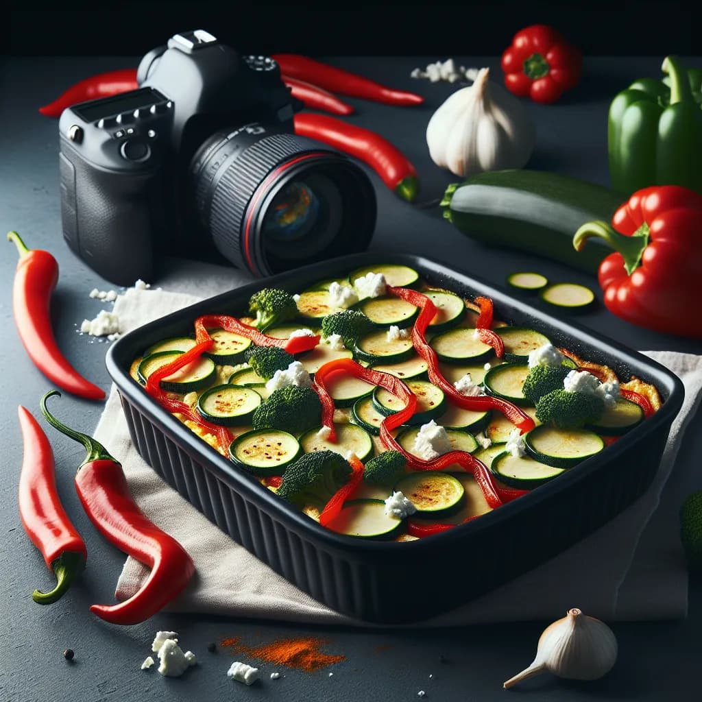 Paprika-Zucchini Auflauf