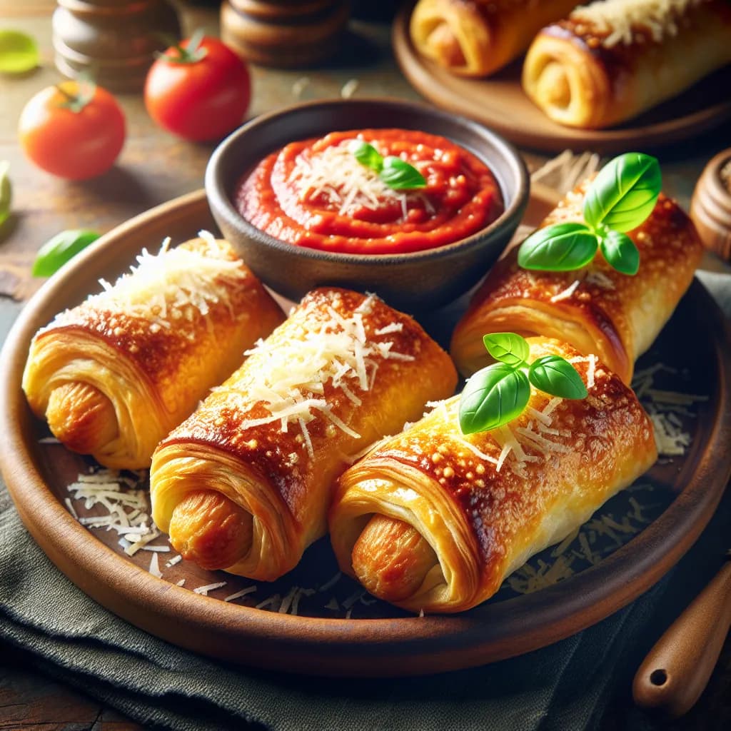 Parmesan Sausage Pastry Rolls