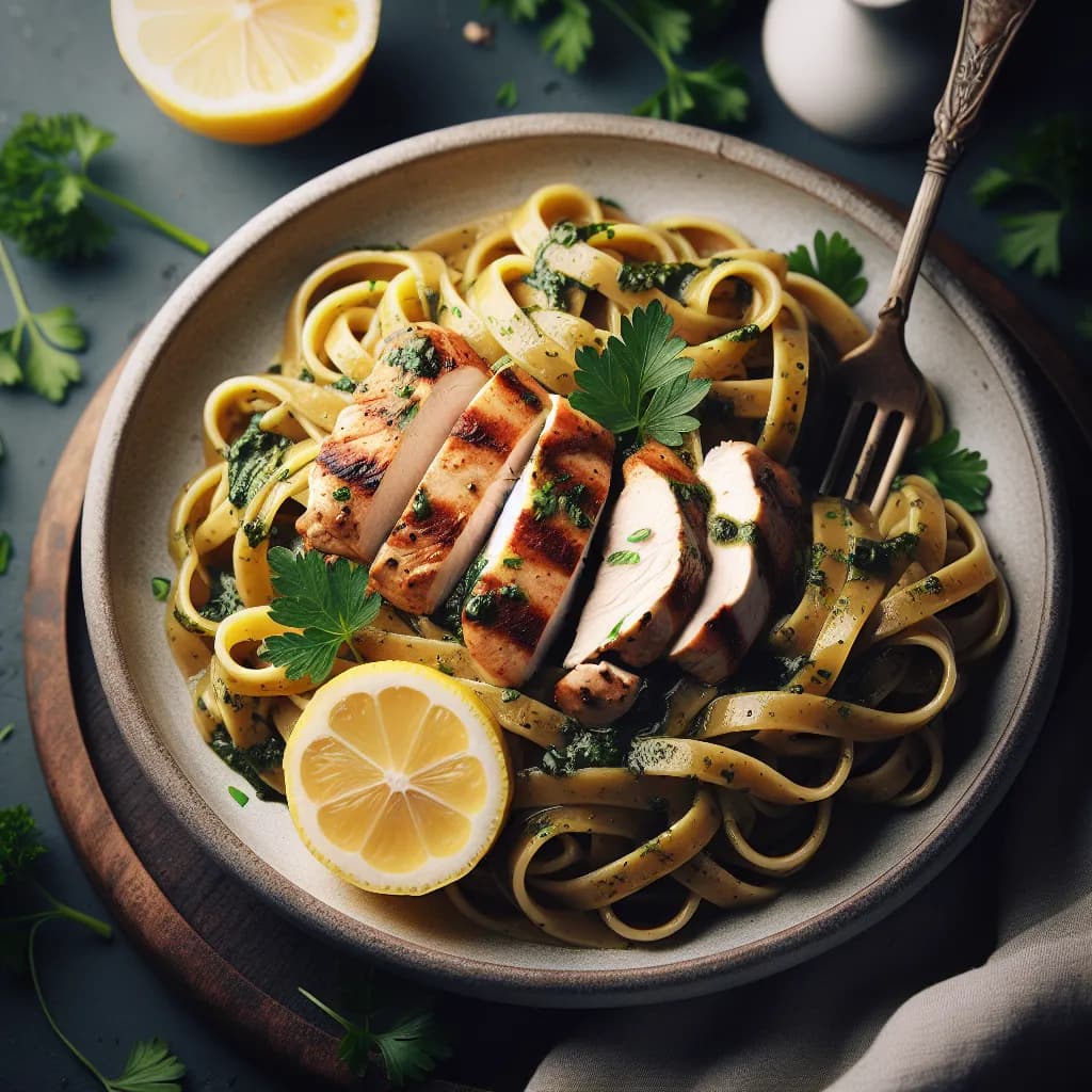 Parsley Lemon Chicken Pasta