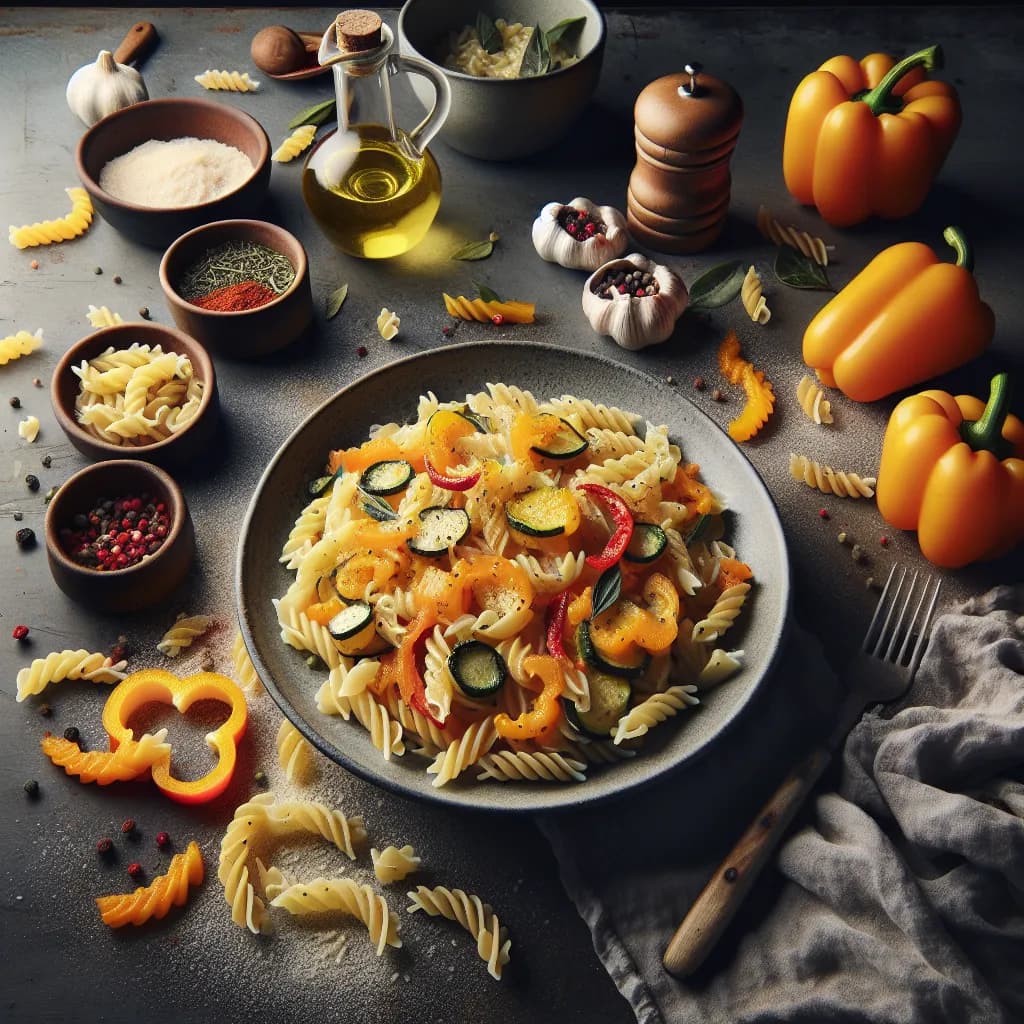 Pasta Risottata con Zucca e Peperoni