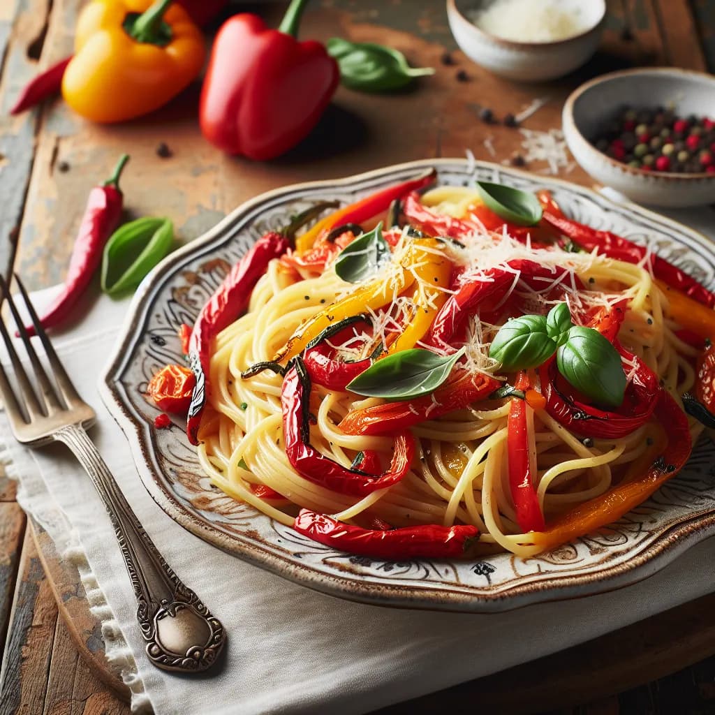 Pasta con Peperone e Cipolla