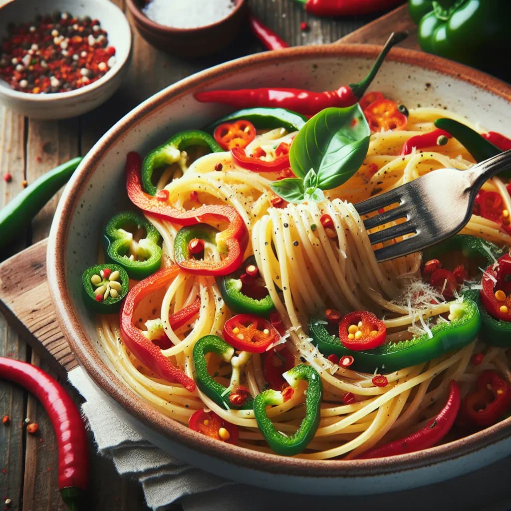 Pasta con Peperoni e Peperoncino
